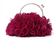 Borsa Clutch con Fiori Satin per Donna