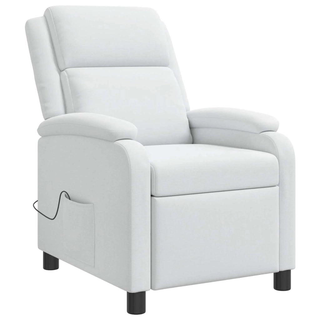 Poltrona Massaggiante Bianco Tessuto 42034878