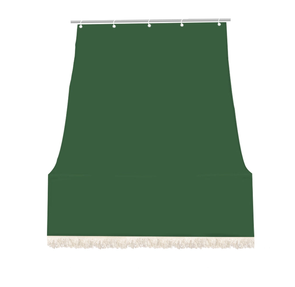 Tenda da sole tessuto resistente per balcone con anelli lavabile a caduta - Verde - 140x250 cm