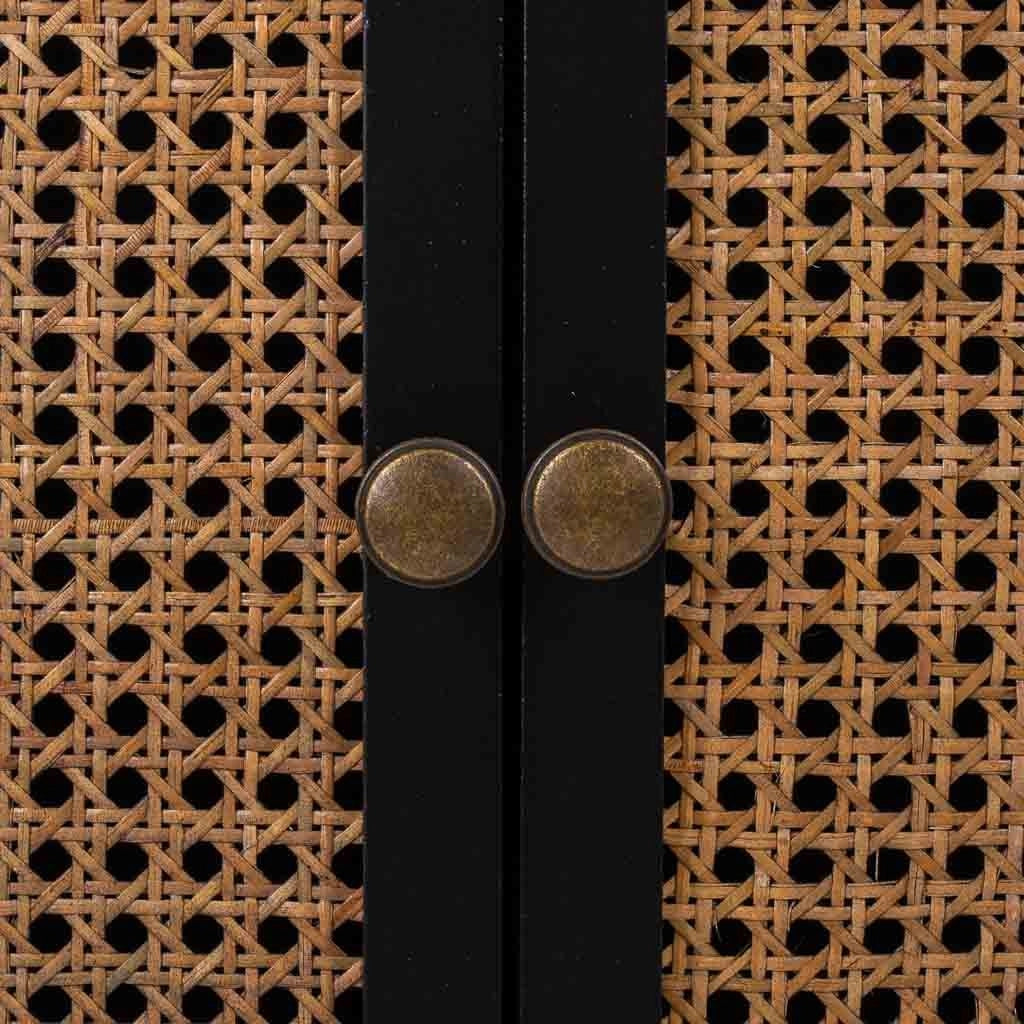 Comodino in legno nero 50x36x65