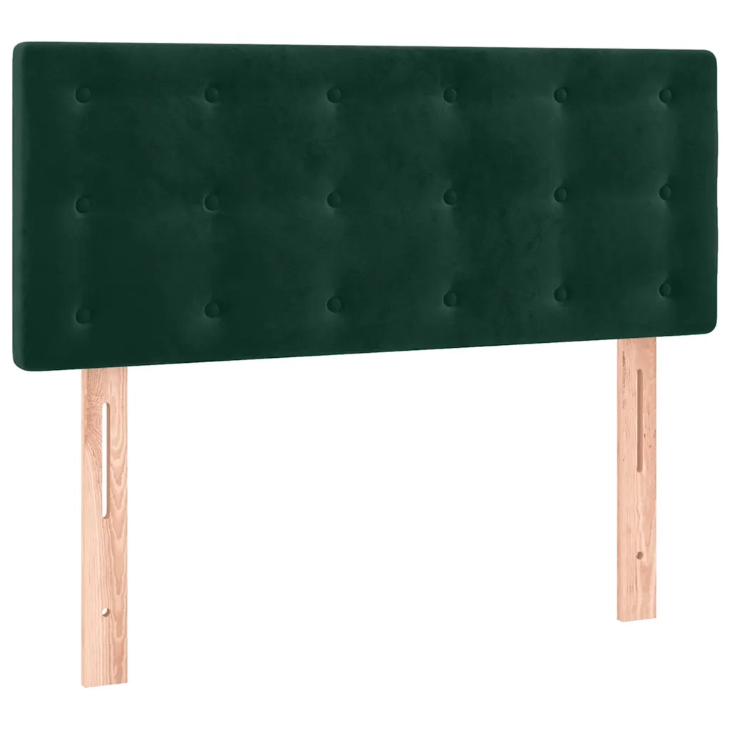 Giroletto a Molle con Materasso-Struttura Letto Verde Scuro 90x190 cm Velluto 700450