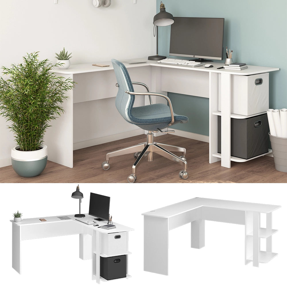 Vicco Scrivania angolare Bianco 140 x 140 cm