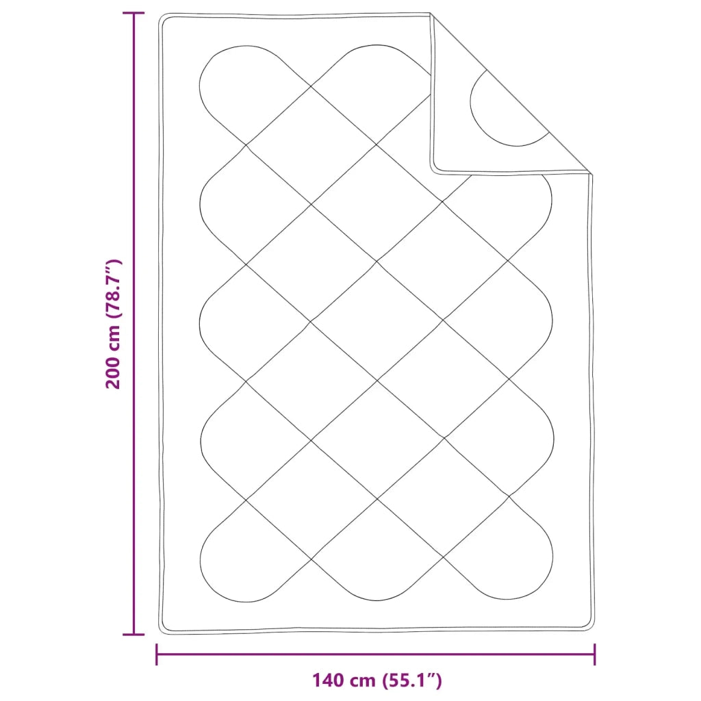 Duvet per Tutte le Stagioni con cuscino 2 pcs Bianco Microfibra 3376548