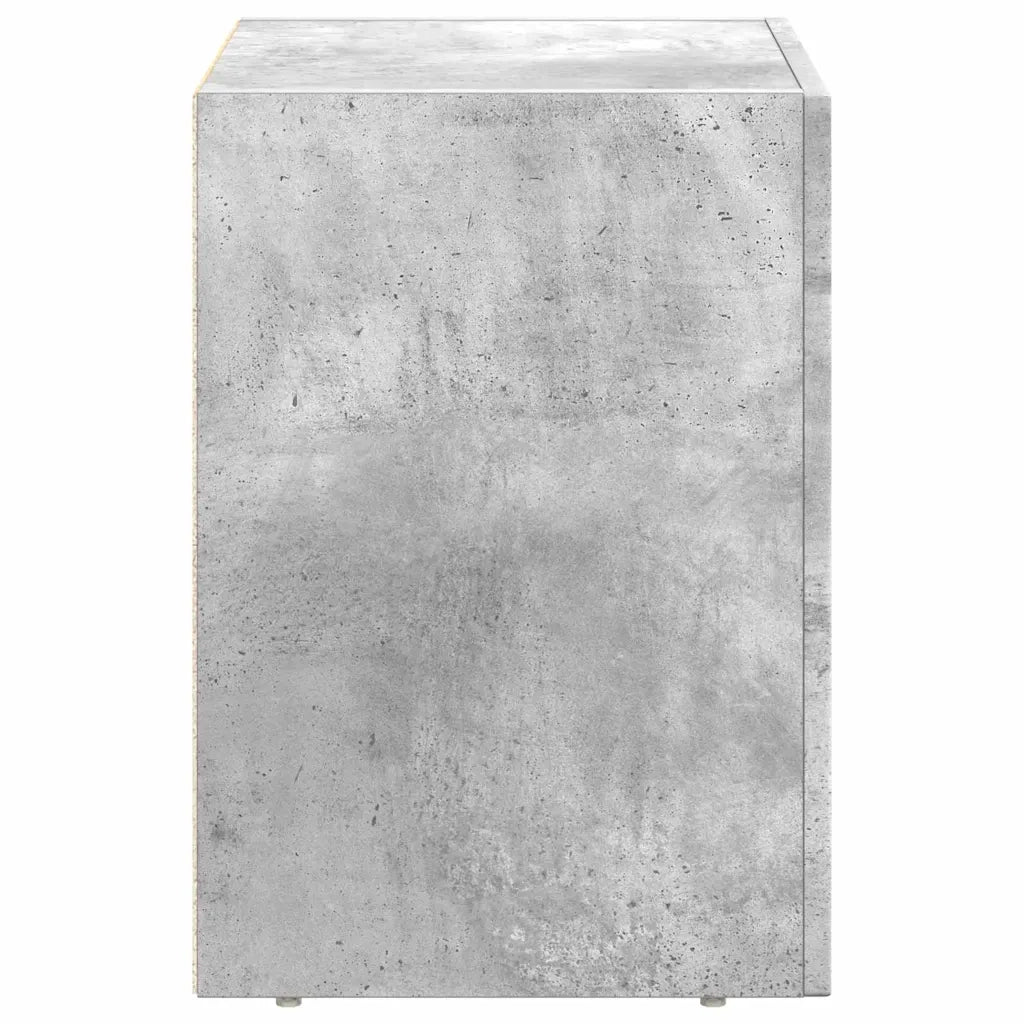 Comodino-Tavolino da notte Grigio cemento 40 x 35 x 50 cm Legno multistrato