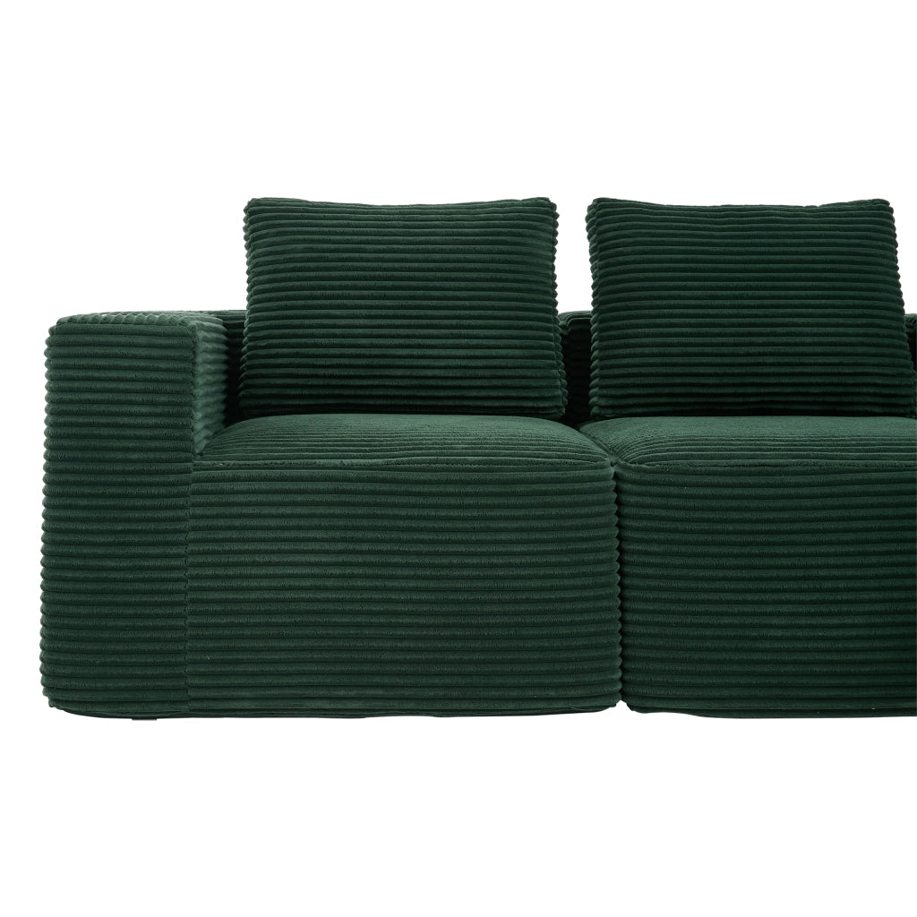 Divano 2 Posti con Cuscini e Portabicchieri ¨C MINIMAL ¨C Tessuto, 265 cm