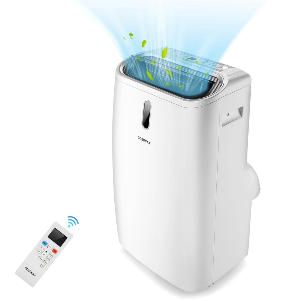 Aria condizionata 14000 BTU 5 in 1 con telecomando, Condizionatore con 3 velocit¨¤ e controllo con App Bianco