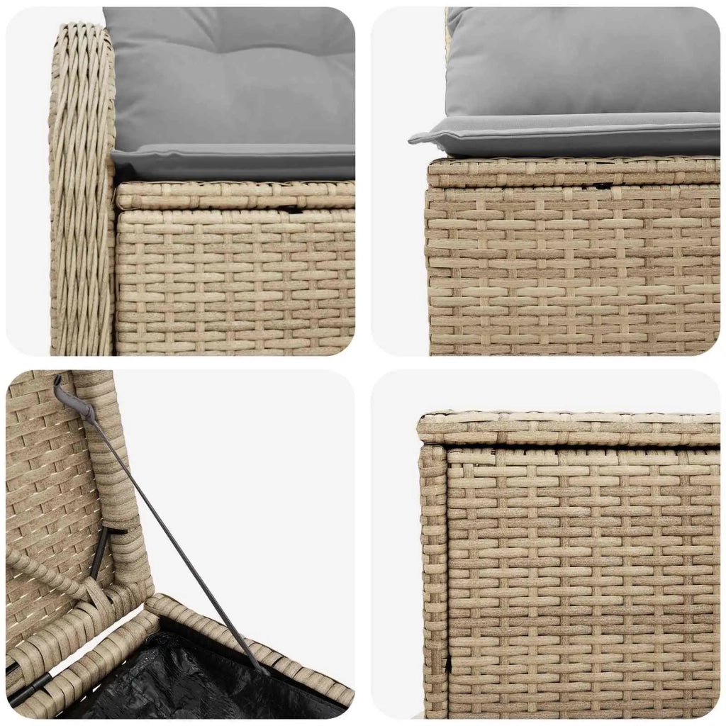 Set di divani 5 pz Beige e Grigio Chiaro 3447763