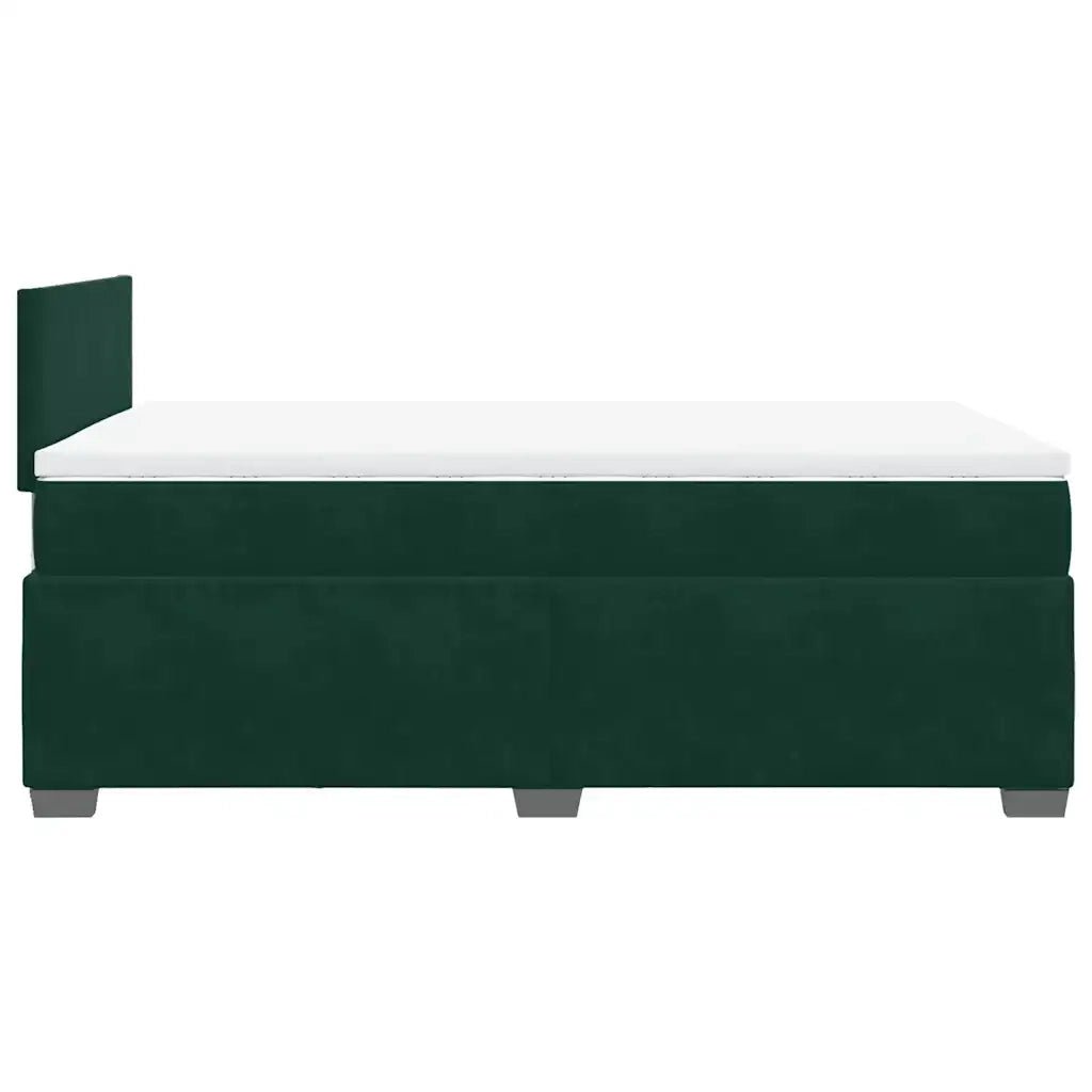 Giroletto a Molle con Materasso Verde Scuro 120x190 cm Velluto 3286255