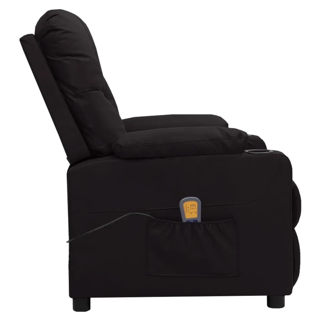 Poltrona Massaggiante Nera in Similpelle 339129