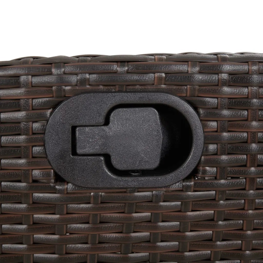 Set Bistrò 3 pz con Cuscini Marrone in Polyrattan
