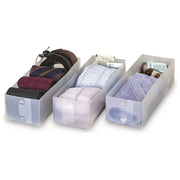 Domopak Living 911020 Set 3 Divisori per Cassetti Small 10,5x30x8 cm Polipropilene colore Bianco