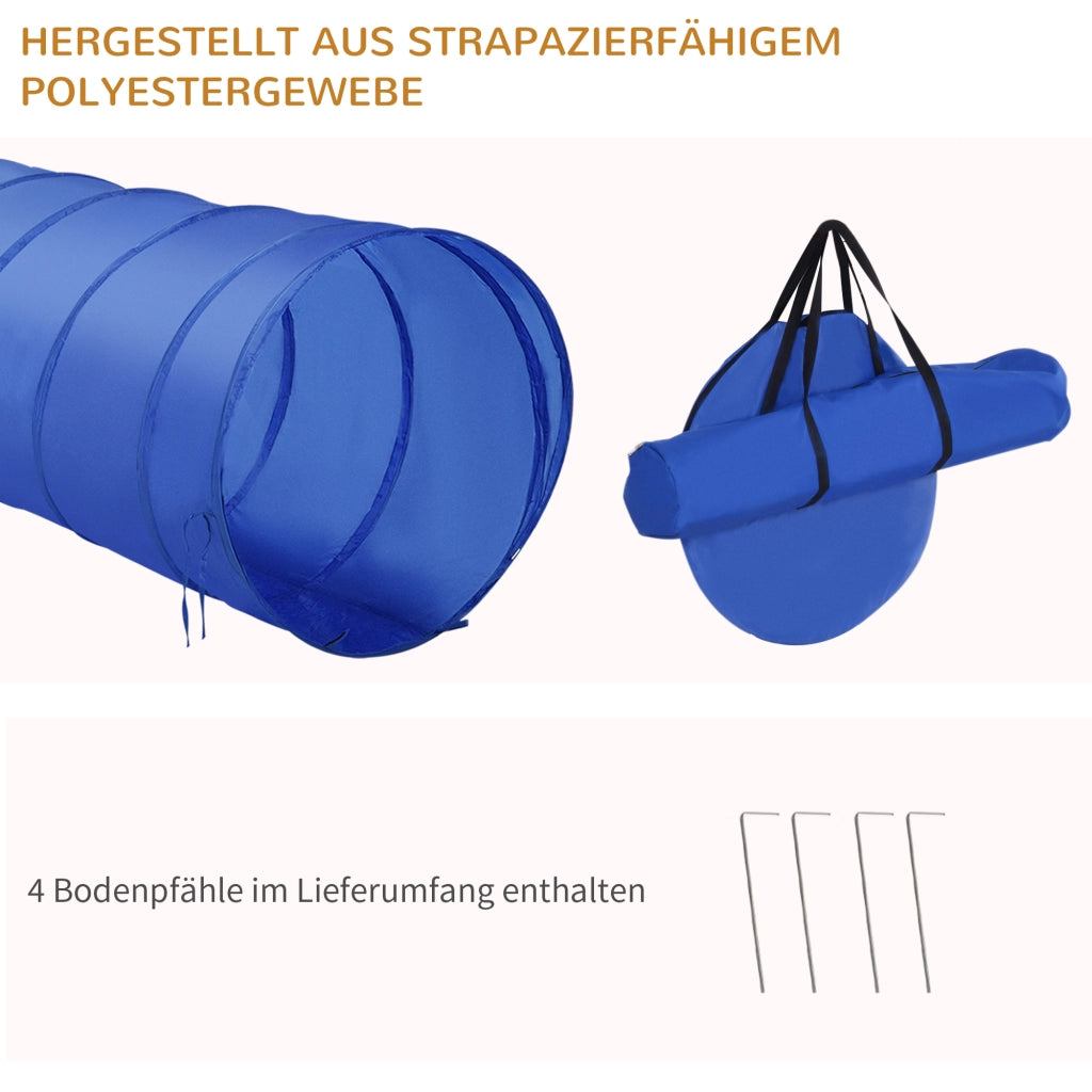 Set Agility per Cani con Tunnel e Stacchi ¨C Zephmum ¨C Blu
