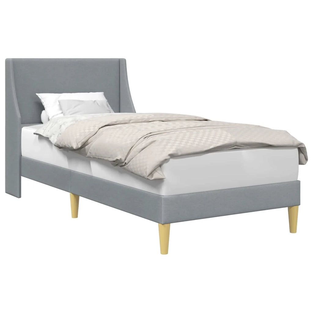 Struttura del letto Grigio chiaro 100 x 200 cm Tessuto 42027327