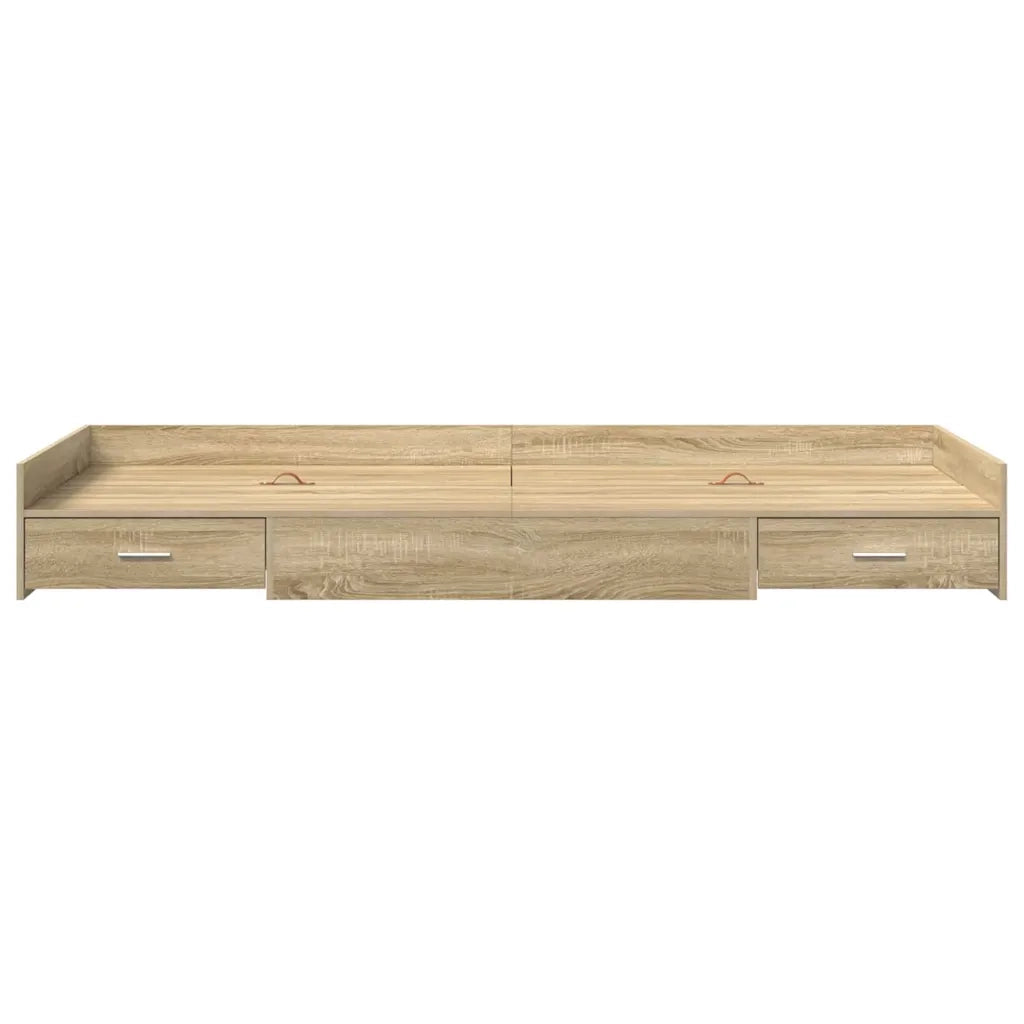 Letto singolo | Letto per adulti | Struttura del letto Rovere Sonoma 90 x 200 cm Legno multistrato