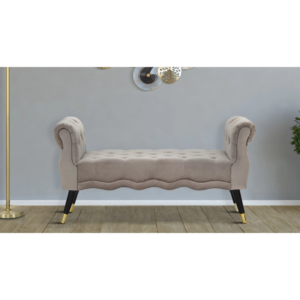 Panca VKH299, Grigio, Legno, 120x40x60 cm