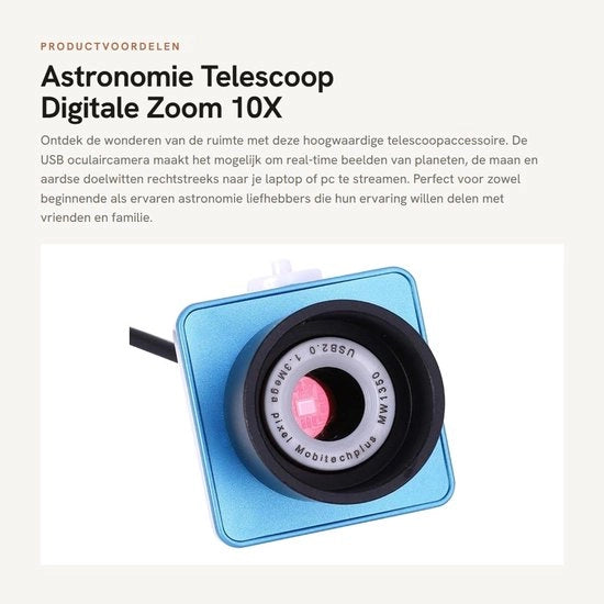 Accessorio Telescopico Astronomico Digitale con Zoom 10X - Oculare USB - Compattibile - Ideale per Amanti dell'Astronomia - Adatto per