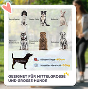 Passeggino per cani ripiegabile con pulsante; rete e freni; acciaio e tessuto Oxford; grigio scuro