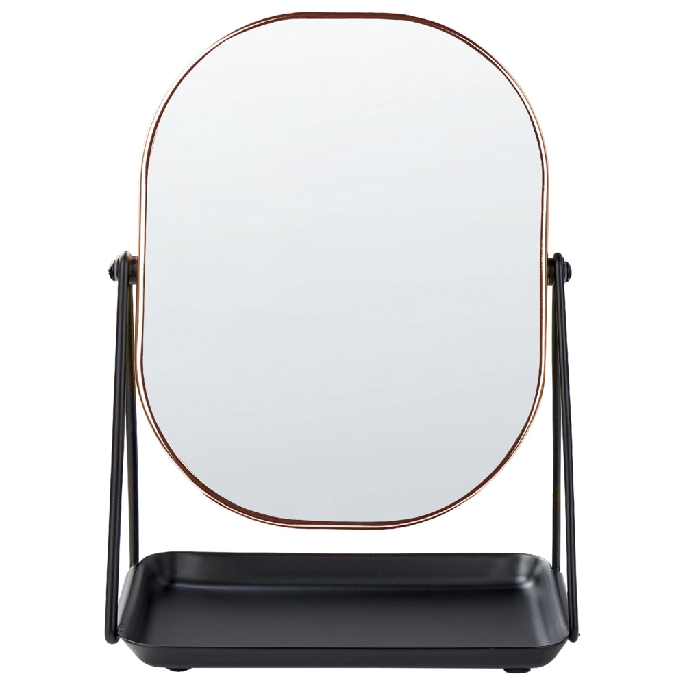 Specchio make up decorativo da tavolo oro rosa 20 x 22 cm bagno camera da letto