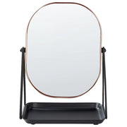 Specchio make up decorativo da tavolo oro rosa 20 x 22 cm bagno camera da letto