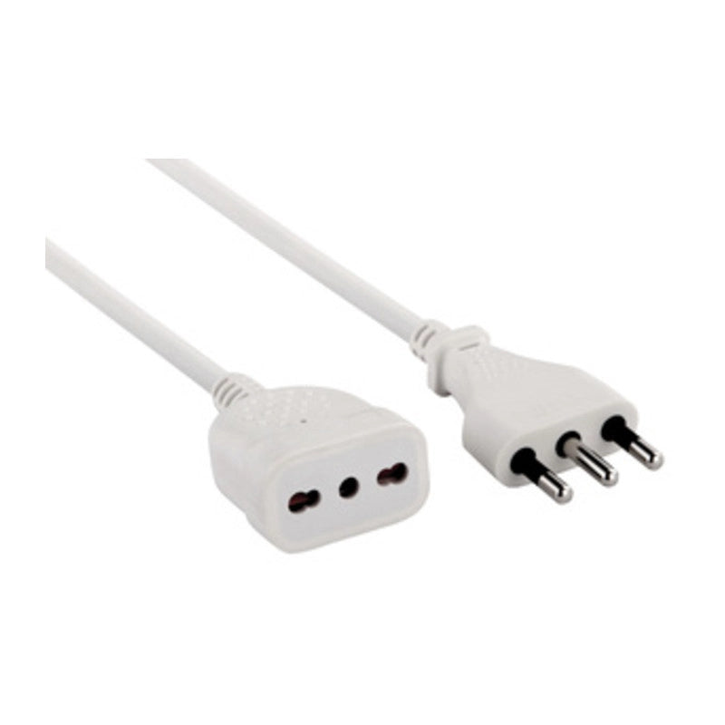 PROLUNGA LINEARE 5 M SEZ 3X1 16A BIPASSO BIANCO*- ELECTRALINE 3PMARK- 5,0 pz