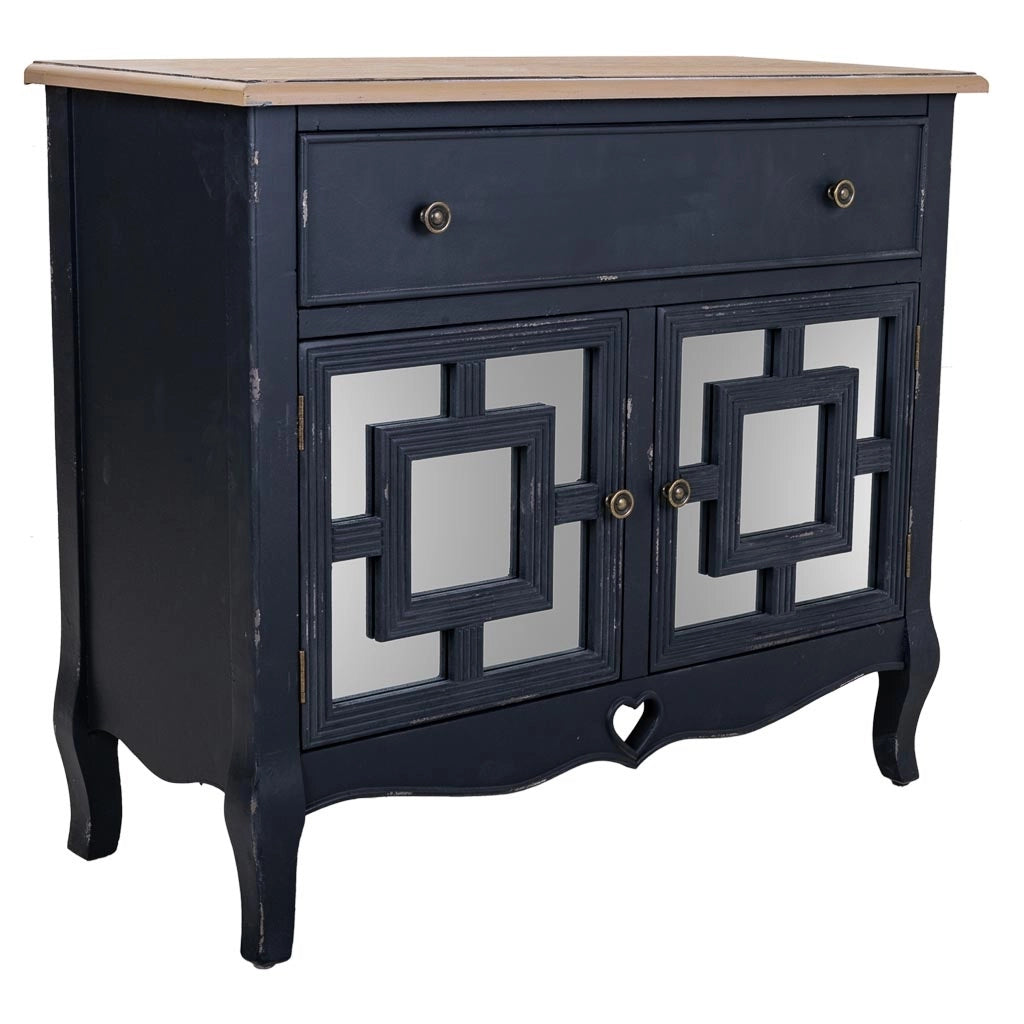 Mobile da ingresso in legno nero 83x36x72h