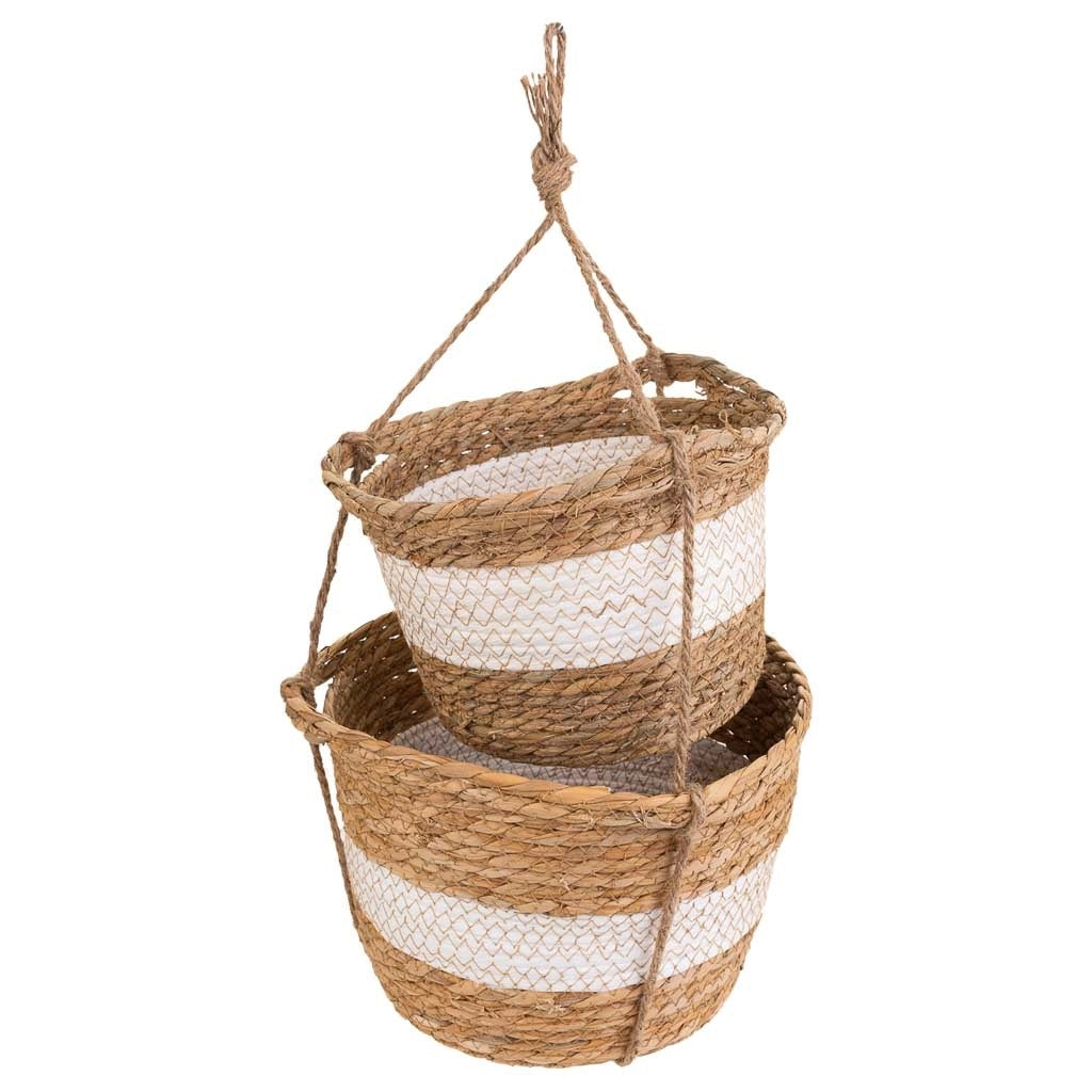 2 cestini sospesi marroni