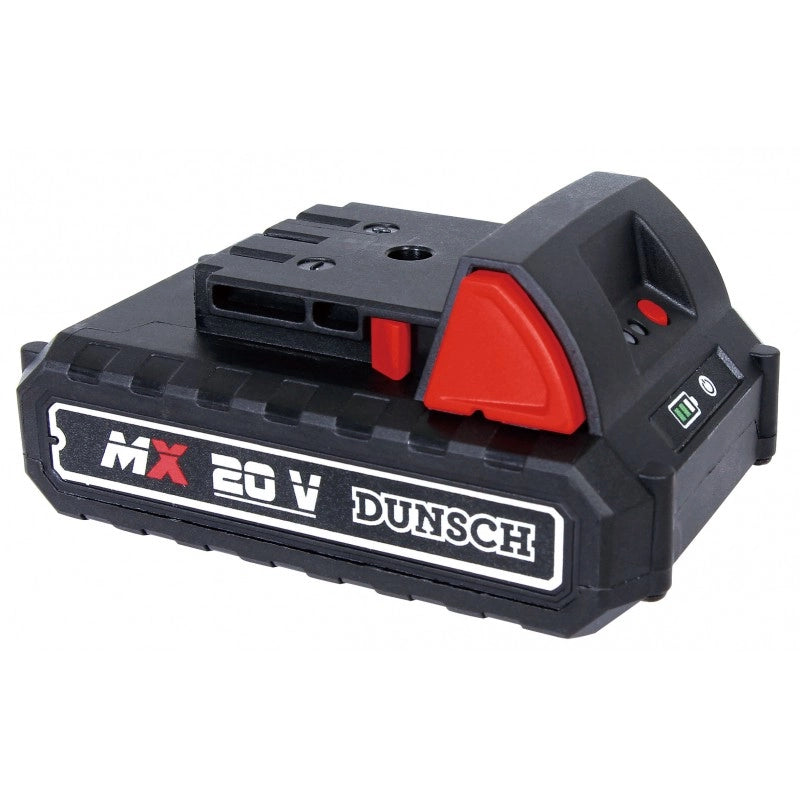 Batteria al litio 20 V 2,0 Ah – indicatore LED carica – Dunsch