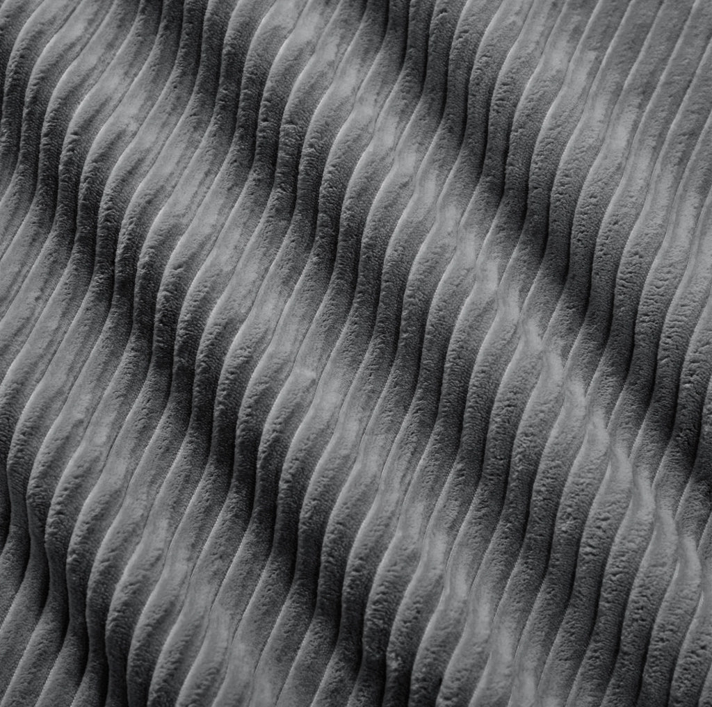 Divano angolare modulare 298.0x178.0x70.0 cm senza montaggio in velluto a coste grigio