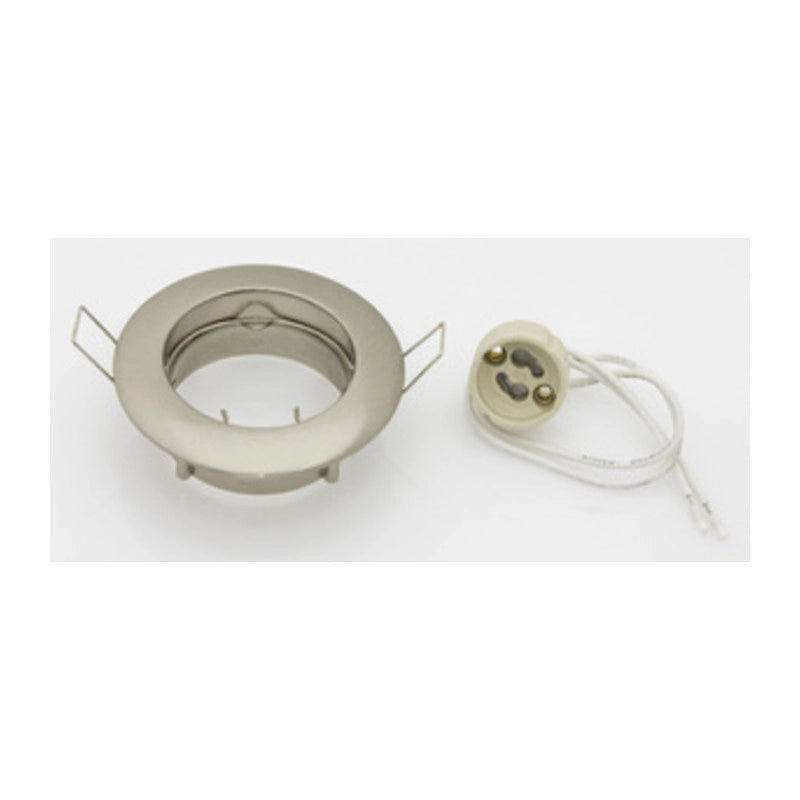FARETTO INCASSO FISSO P/LED GU10 NIKEL SATIN- 5,0 pz