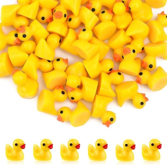 Set di 120 Mini Figure di Poppa in Resina - Poppa Gialle per Utilizzo Artigianale