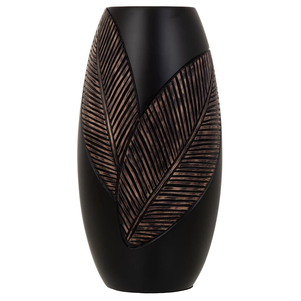 Vaso in poliresina marrone 18x18x35h