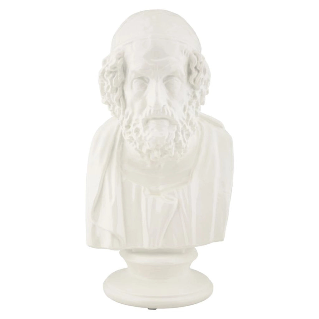Scultura Grecia 5, Bianco, Poliresina, 12,9x12,5x25 cm
