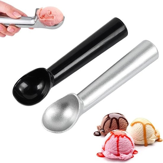 Scoiante 2 in 1 - Lastra antiaderente - 18 cm di lunghezza - Materiale in alluminio - Durevole - Spatola per cucina - Spatola per gelato - Spatola per biscotti - Spatola per frutta