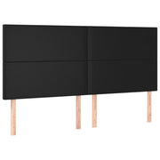 Testiera | Testata Nera 200x5x118/128 cm in Similpelle