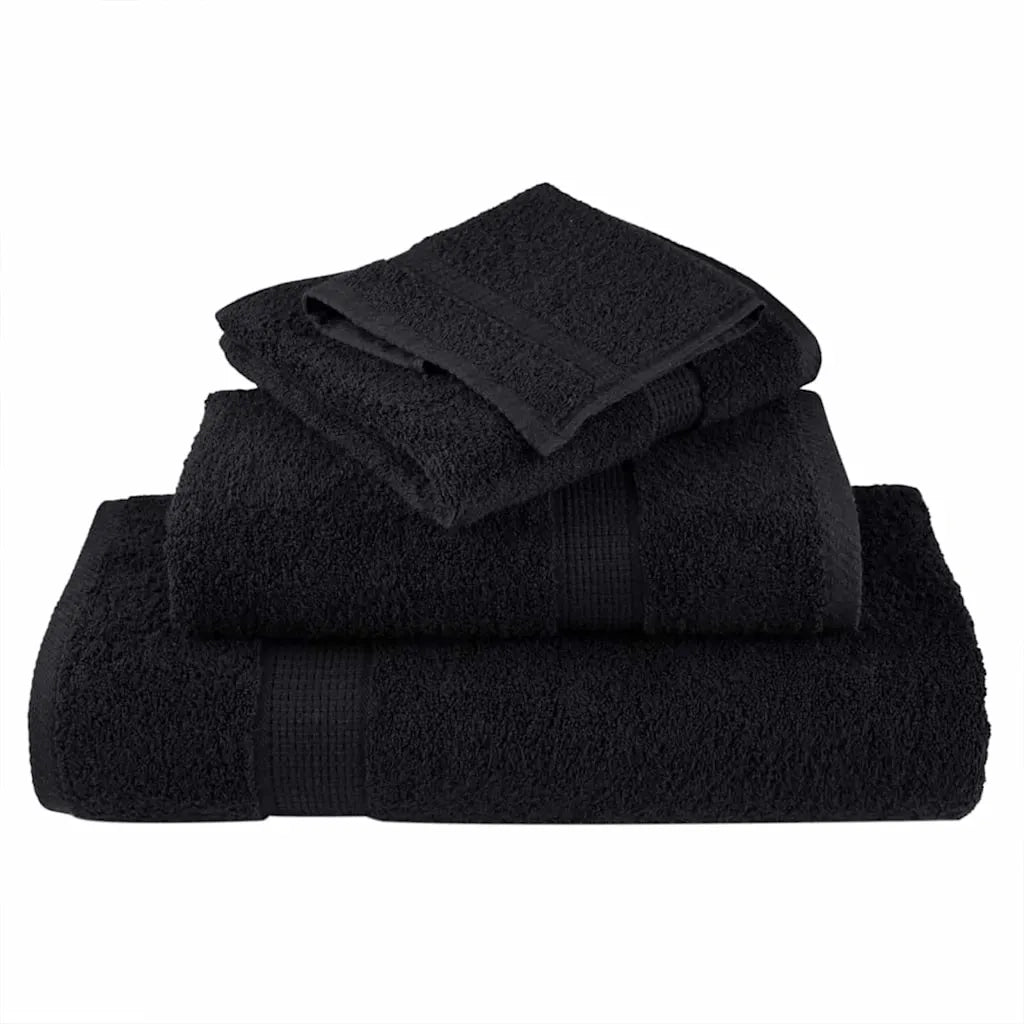 Asciugamano per Ospiti SOLUND 10 pcs Nero 15 x 21 cm 550 gsm 137418