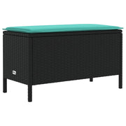 Poggiapiedi da Giardino Nero e Turchese 80 x 38 x 42 cm 42025403