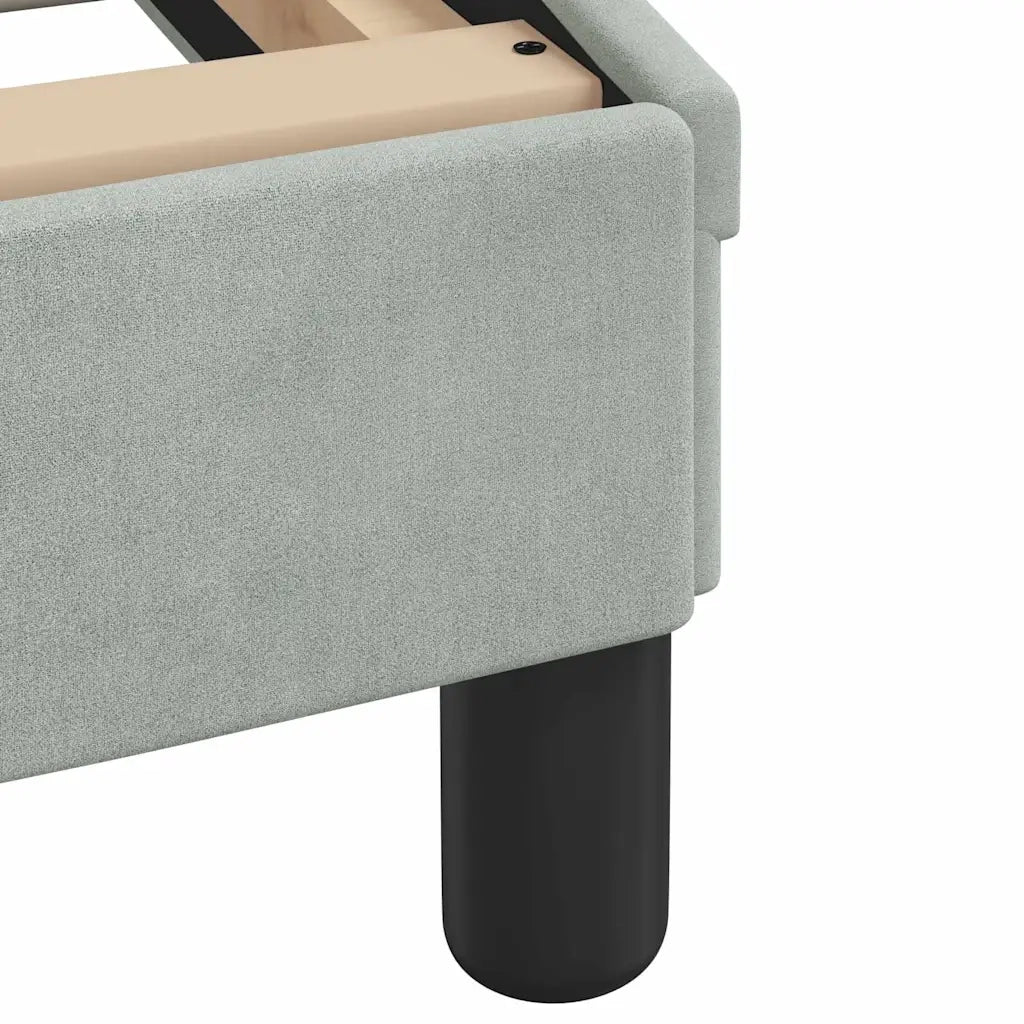 Giroletto senza Materasso-Struttura Letto Hanko Grigio Chiaro 120x200 cm Velluto