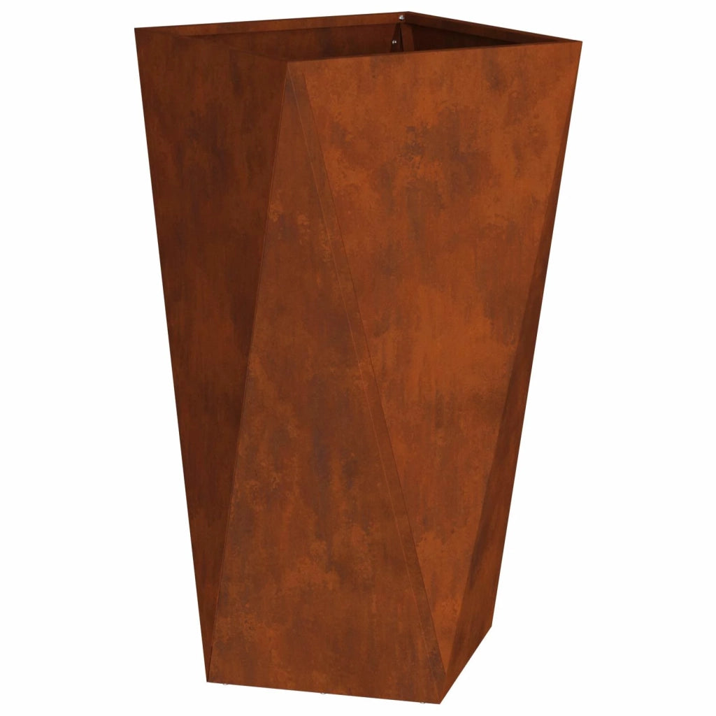 2 pz Fioriera | Cassetta per fiori | Vaso Ruggine 40 x 40 x 75 cm