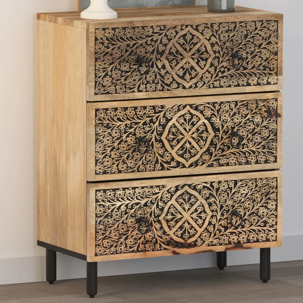Credenza-Buffet-Armadio da cucina 60x33x75 cm in Legno Massello di Mango 818227