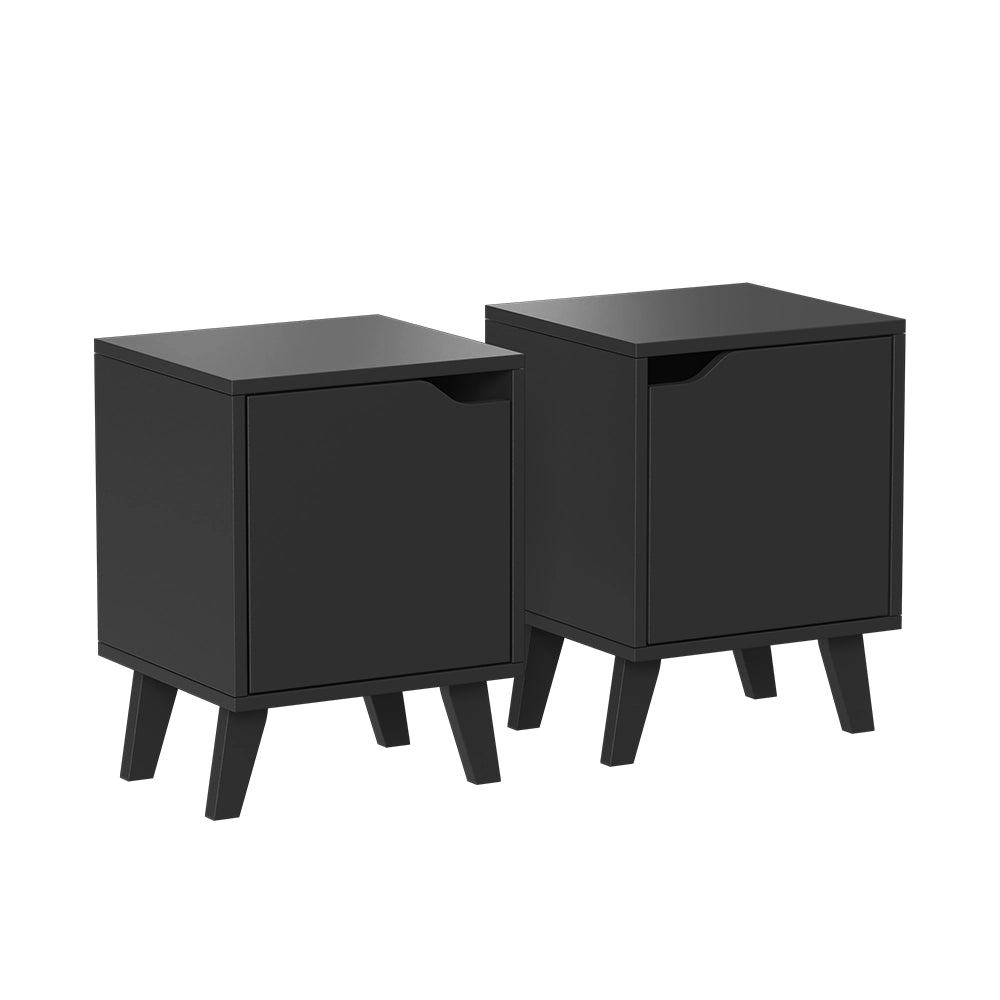 Vicco Comodino Nero Set di 2