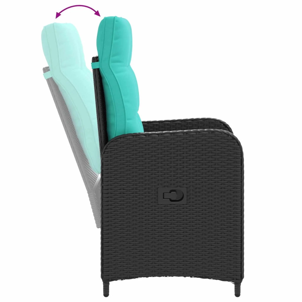 Set da pranzo per esterni 5 pz polyrattan 3422297