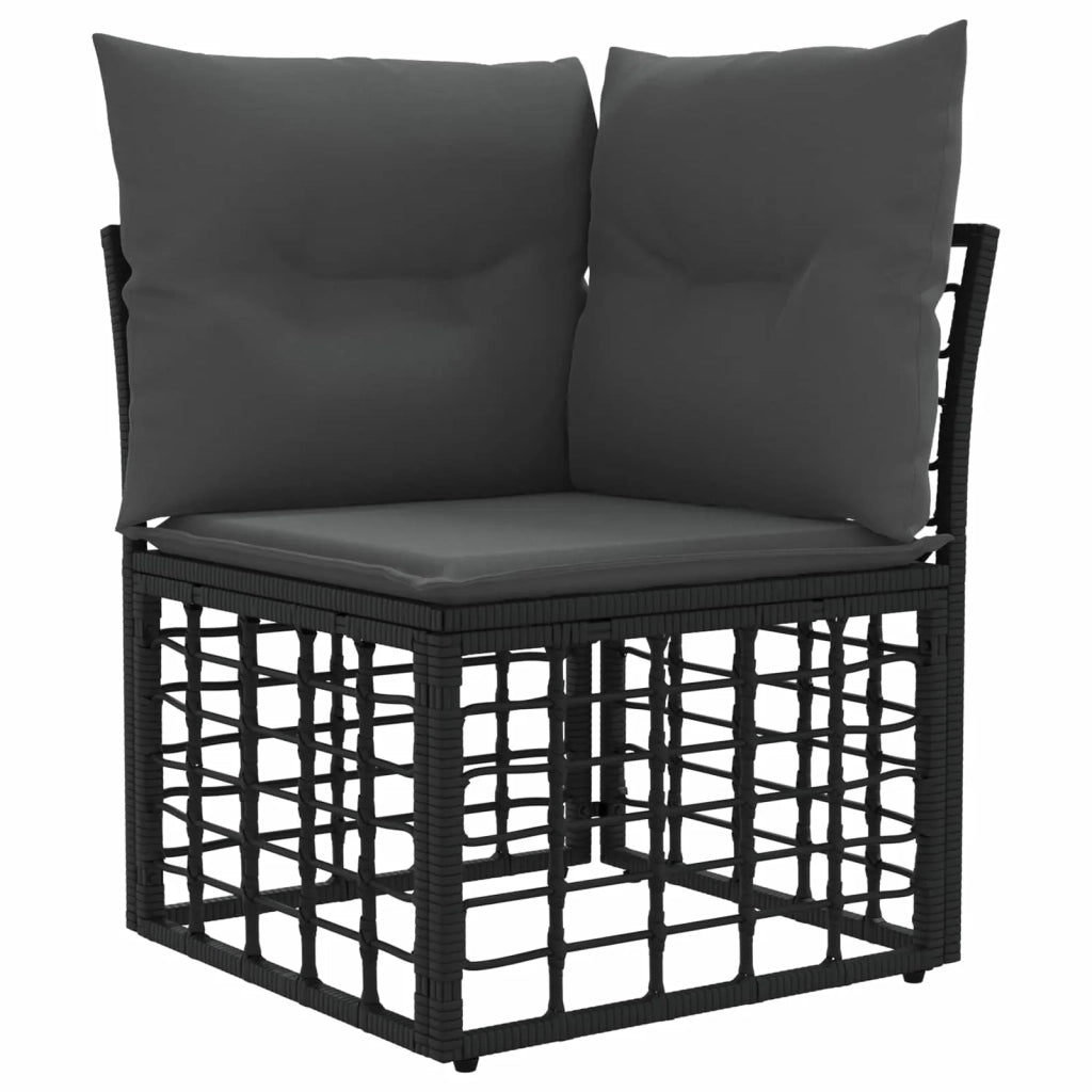 Modulo Divano Angolare da Esterno Nero 62 x 62 x 70 cm 42026725