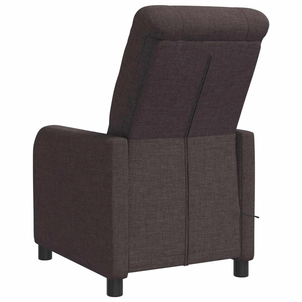 Poltrona Massaggiante Marrone Scuro Tessuto 42035037