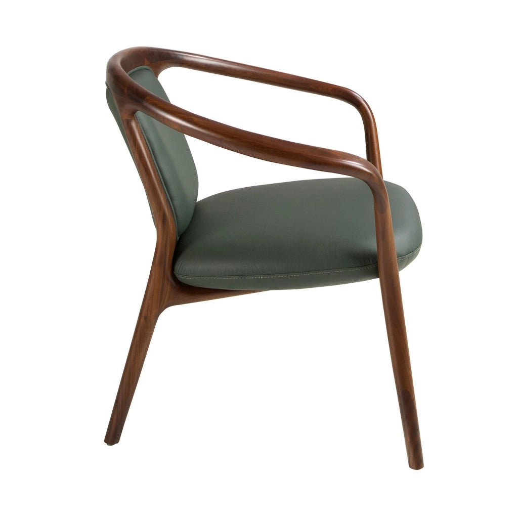 Poltrona in similpelle verde scuro
