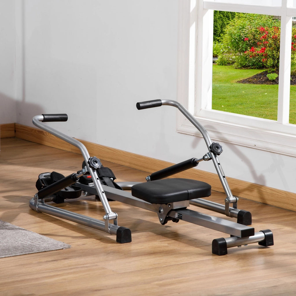 EasyComfort Vogatore Pieghevole, 4 Livelli di Resistenza e Display, Acciaio e ABS, 129x70x70 cm