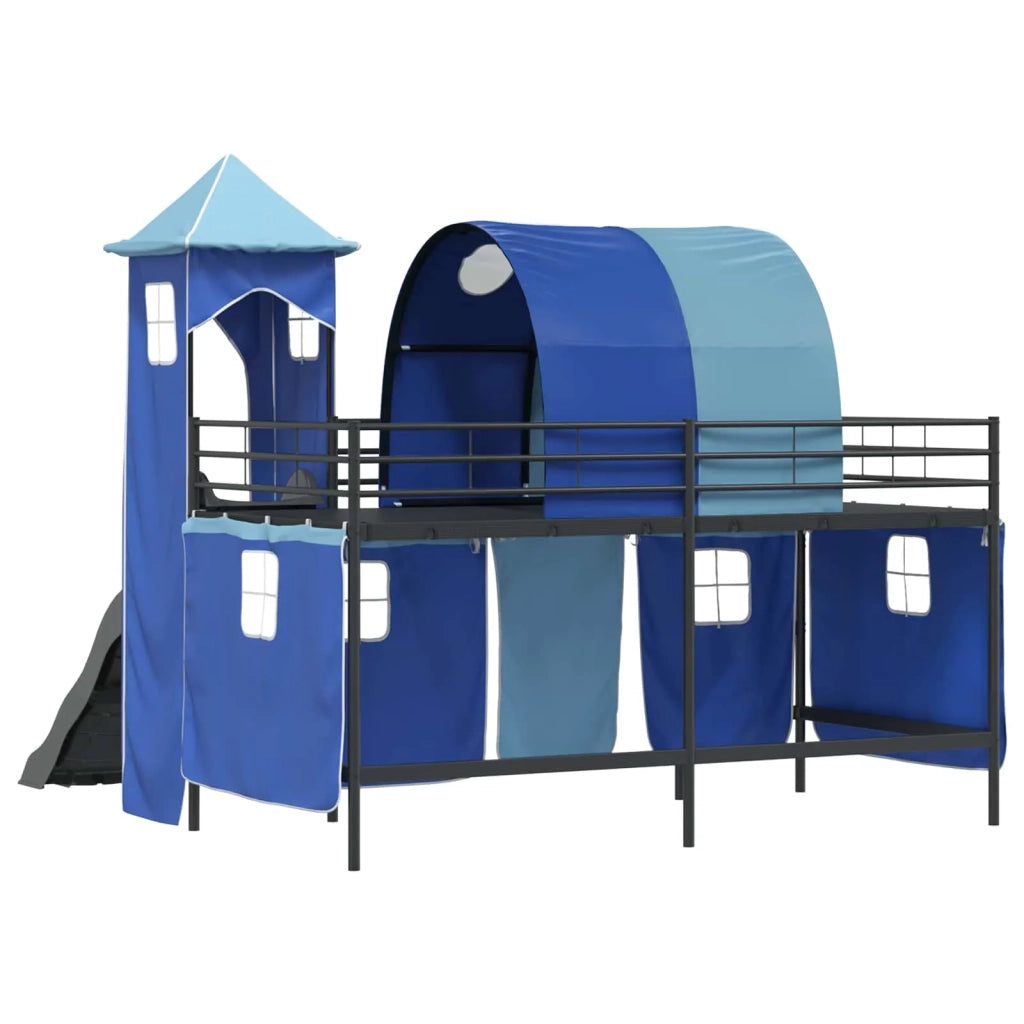 Struttura del letto loft per bambini Nero e Blu 90 x 200 cm 42020881