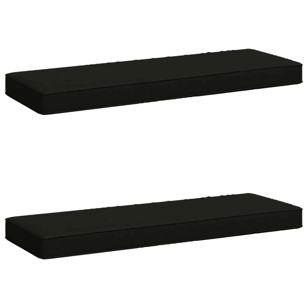 Cuscini per Panchina a 2 Pezzi VUGHT 2 pcs 100% Poliestere Nero 950429