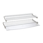 KIT SCOLAPIATTI C/VASCHETTA 86 CM CROMO