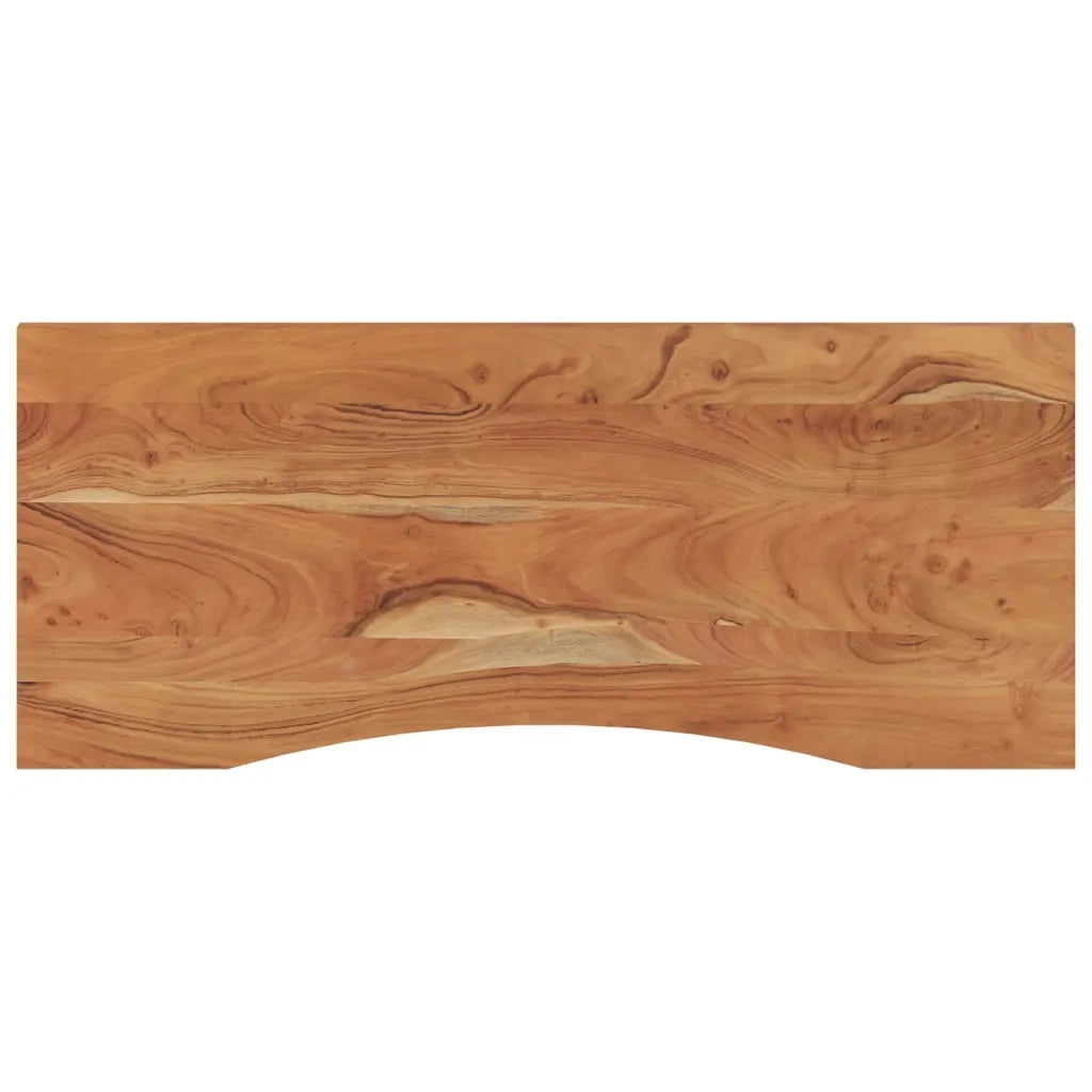 Piano Scrivania 120x50x2,5cm Rettangolare Legno Massello Acacia 370166