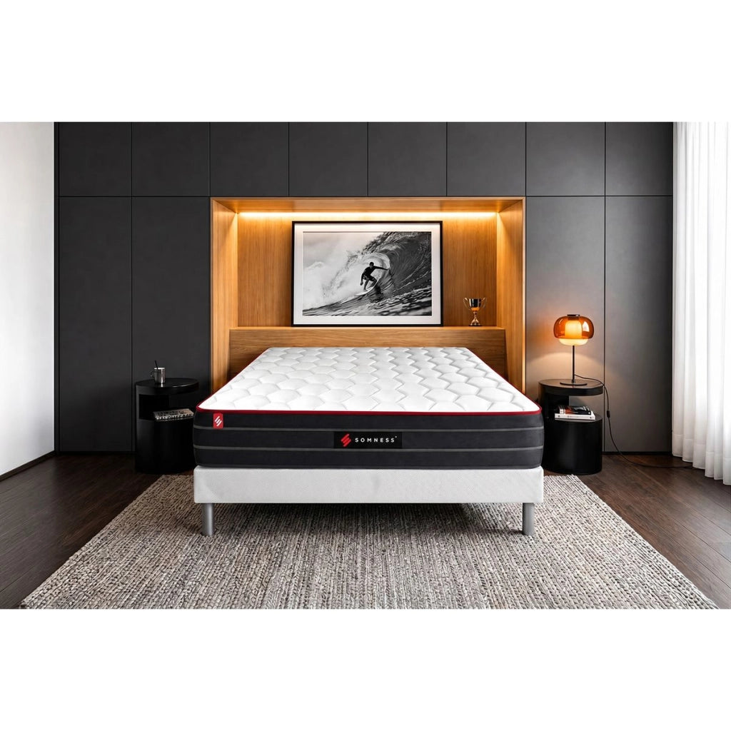 Materasso 200x200 cm Molle insacchettate e Memory foam - Boost